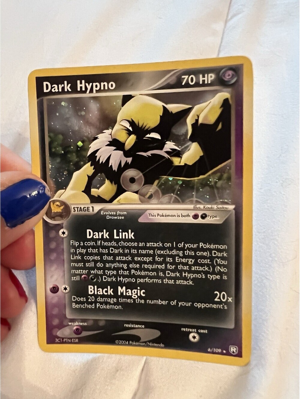 2004 Pokémon Card Dark Hypno Rocket Returns Reverse Holo Rare 6/109